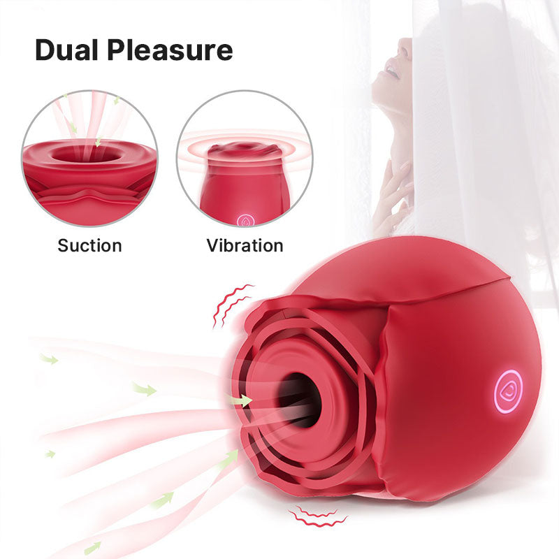Wondebliss Rose Sucking Massager Super Suction - 10 Powerful Suction Modes