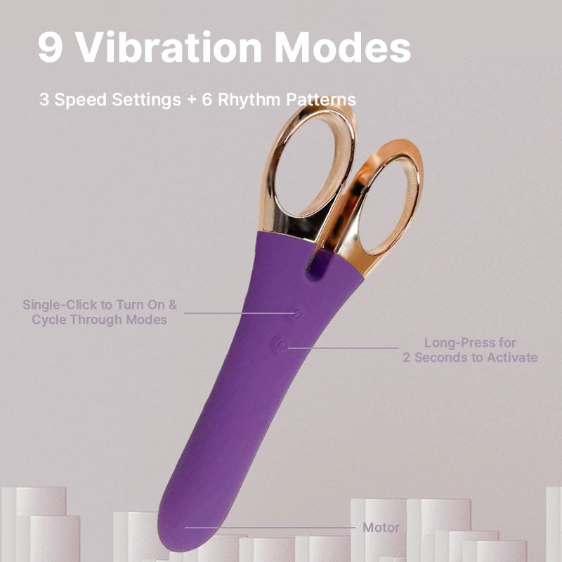 WONDEBLISS Scissor clitoral vibrator 9 vibration modes overview