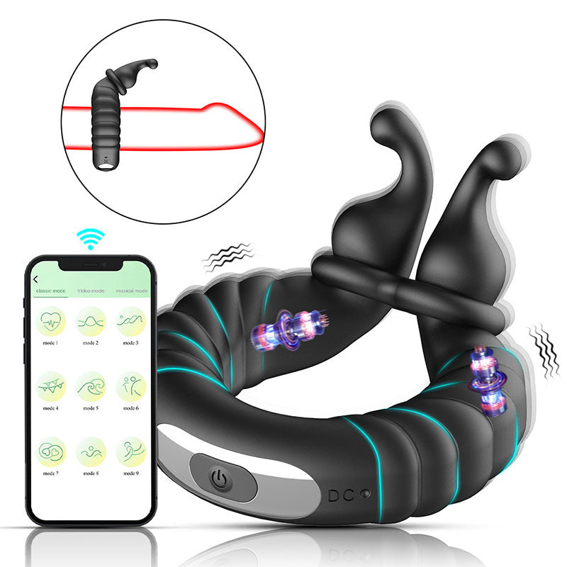 WONDEBLISS Snail vibrating cock ring APP control version main product photo