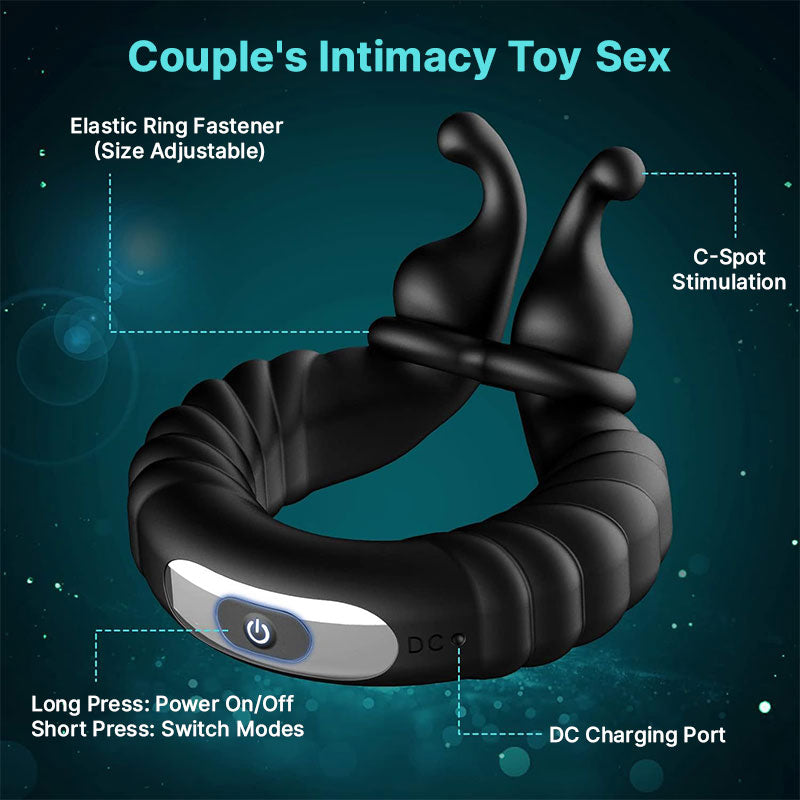 WONDEBLISS Snail vibrating cock ring button control guide