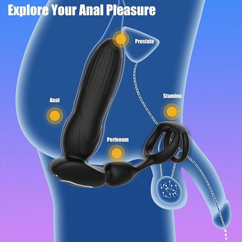 WONDEBLISS Starship prostate massager multi-stimulation detail close-up
