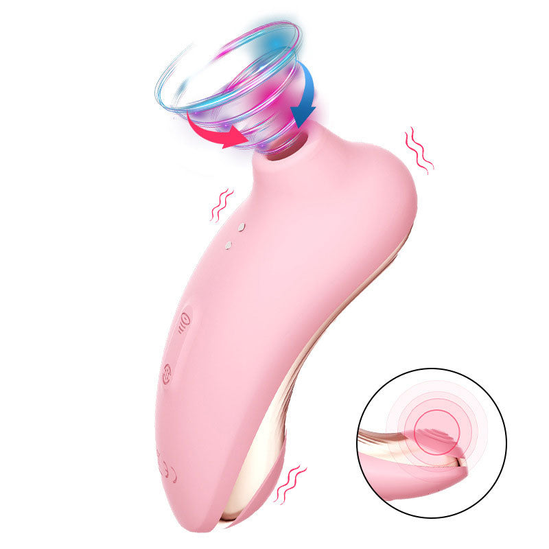 WONDEBLISS clitoral suction vibrator pink color overall view