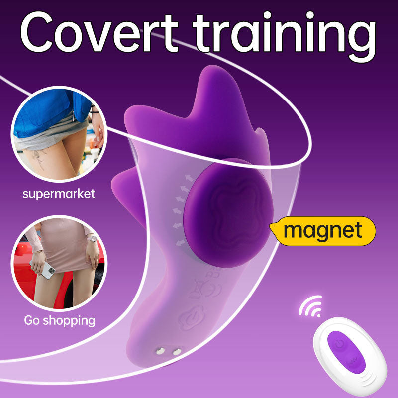 WONDEBLISS Sunflower wearable massager hidden covert wear under clothing demonstration