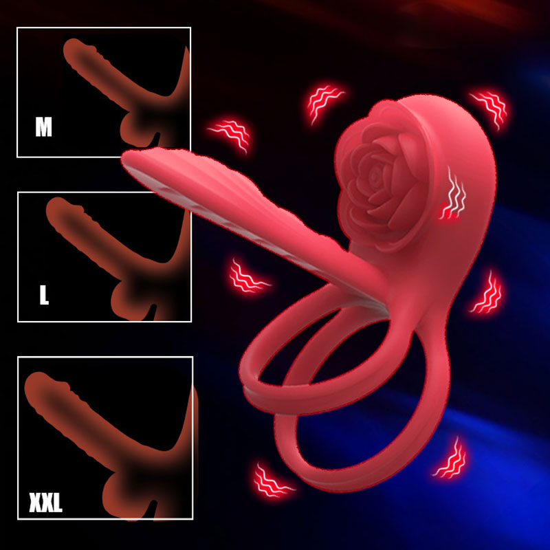 WONDEBLISS Rose Gen 2 couple vibrating cock ring universal size reference