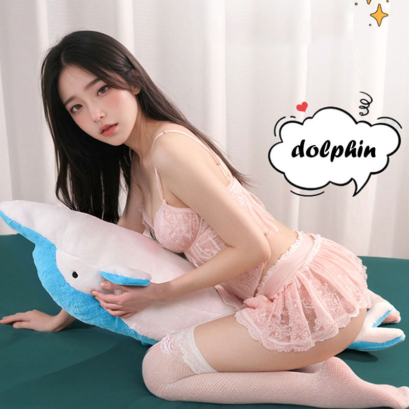 Wondebliss Plush Telescoping Massager – Dolphin Product Display