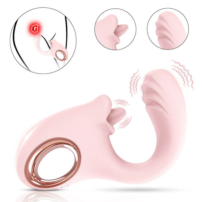 Wondebliss Tongue Massager in Pink color