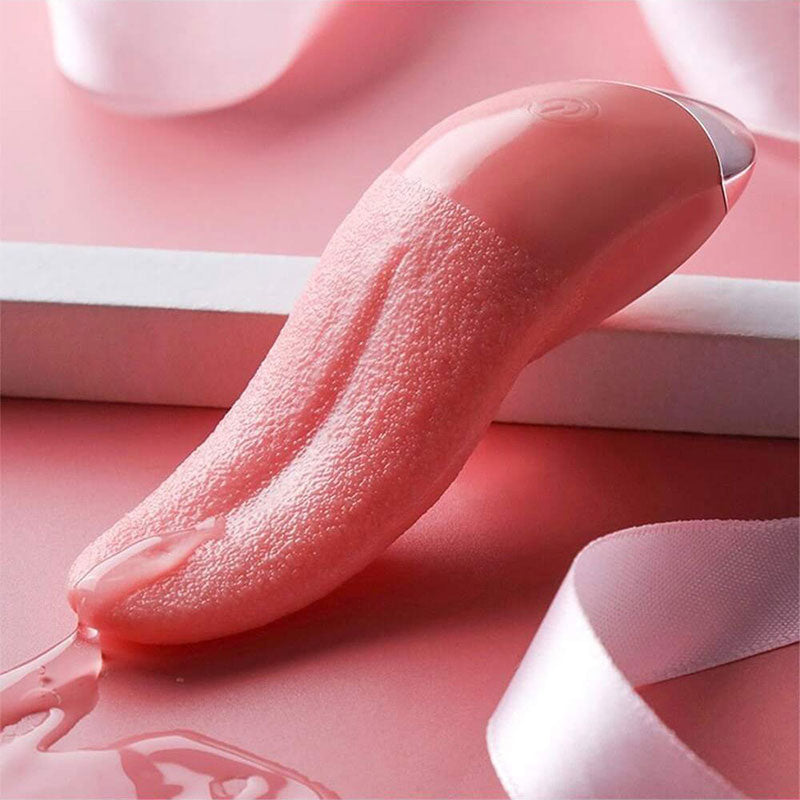 Wondebliss Tongue Vibrator, 10-Speed Real Texture | Warming & Whisper-Quiet