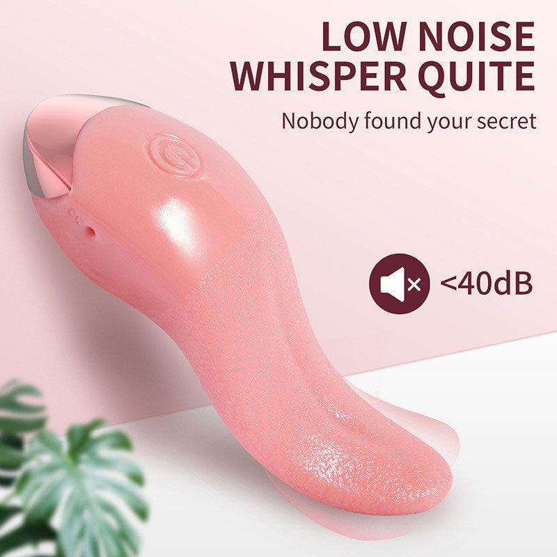 Wondebliss Tongue Vibrator, 10-Speed Real Texture | Warming & Whisper-Quiet