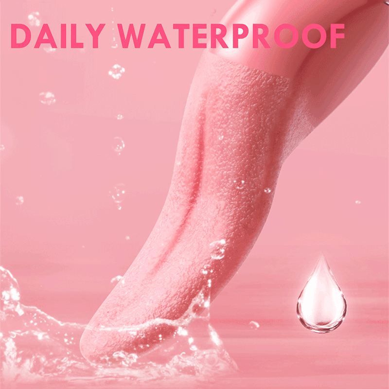Wondebliss Tongue Vibrator, 10-Speed Real Texture | Warming & Whisper-Quiet
