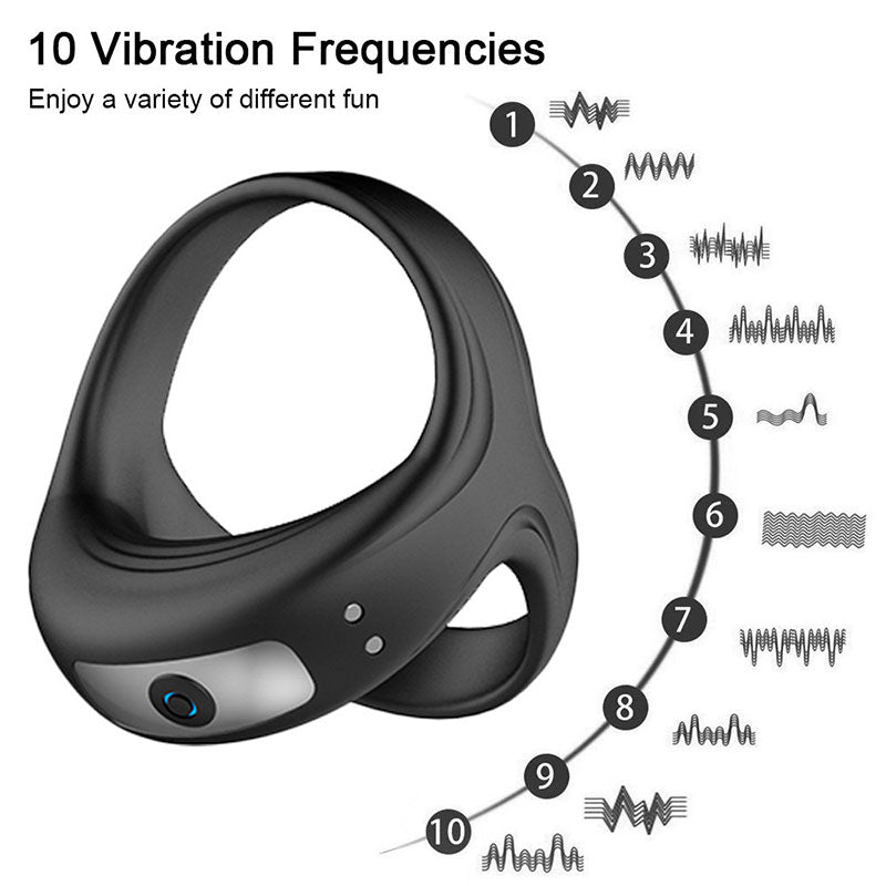 WONDEBLISS Triangle vibrating cock ring triangle-shaped design detail