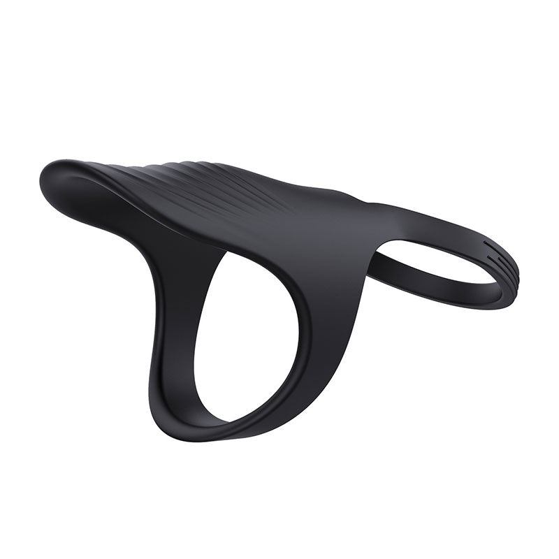 WONDEBLISS Triangle cock ring black color side view main product photo