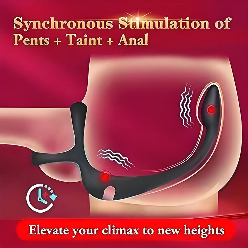 WONDEBLISS Triple Ring 2-in-1 vibrating cock ring stamina boost demonstration