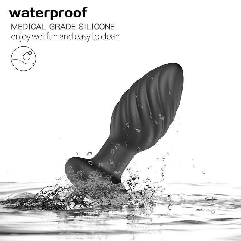 WONDEBLISS Twist Anal Plug waterproof design