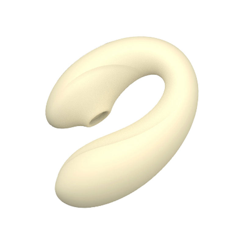 WONDEBLISS U-Lumina clitoral stimulator cream yellow color detail photo