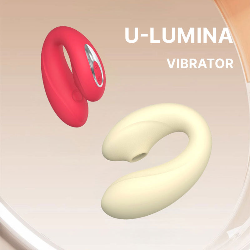 WONDEBLISS U-Lumina clitoral stimulator cream yellow and peach pink dual color main photo