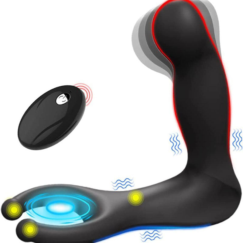 WONDEBLISS Warrior prostate massager side view, black