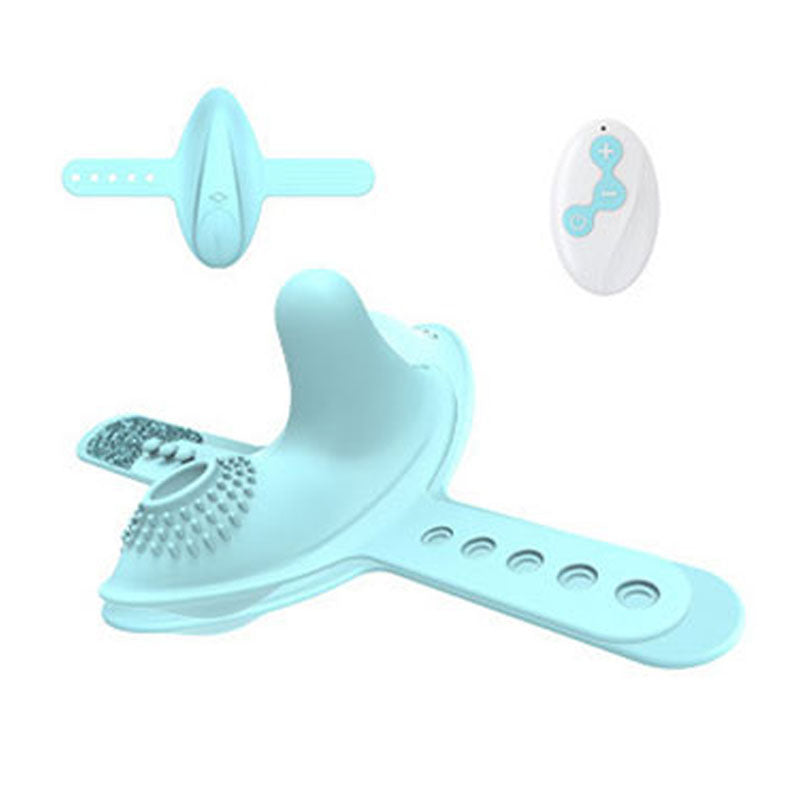 WONDEBLISS Watch-Shape wearable clitoral massager in mint green color
