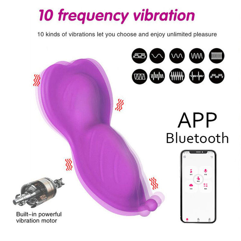 WONDEBLISS Wave Flower wearable massager Bluetooth app control interface