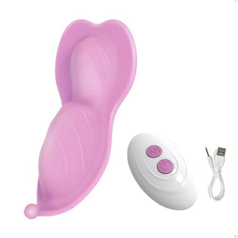 WONDEBLISS Wave Flower wearable clitoral massager in pink remote control version