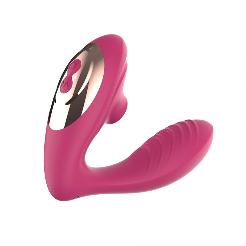WONDEBLISS Wearable Suction Vibration Massager in Red